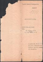 1947 Pethő Ferenc csendőrszázados esztergomi zsidók deportálásával kapcsolatos népbírósági perének fellebbezése 7 gépelt oldal.