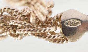 Ezüst (Ag) sodort karlánc és nyaklánc, jelzett, h:18-44, nettó:37g