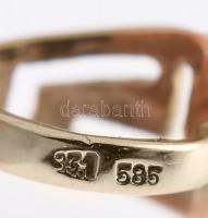 Arany (Au/14k) fülbevalópár, piercing, medál, jelzett bruttó: 4,4g