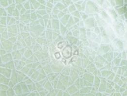 Iparművészeti Vállalatos Gorka tál, mázas kerámia, jelzett, apró mázlepattanás d: 30 cm