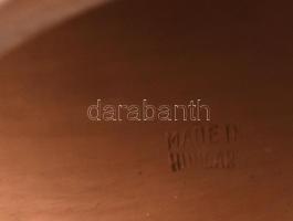 Kovács Margit (1902-1976): Babáját etető kislány. Színesen festett, engóbozott kerámia. Korának megf...