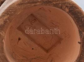 Gondos József (1909-1987): Postás fiú. Festett kerámia, erősen kopott, jelzett, m:20 cm