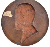 Edvi Illés György (1911-1991) 1944. "Prof. Dr. Karády István 1944" egyoldalas, öntött bron...