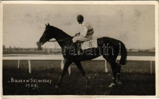 1929 Gátverseny / Hungarian horse race. Faragó (Újpest) photo (ragasztónyom / glue mark)