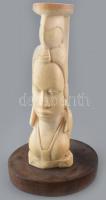 Keleti Istennő szobor. Csont. jelzés nélkül XX. sz. eleje. / Oriental godess figure. Bone. 29 cm