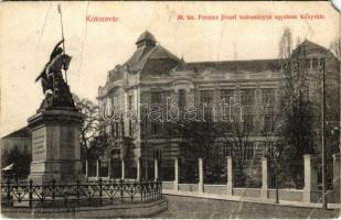 Kolozsvár, Cluj; M. kir. Ferenc József tudományos egyetemi könyvtár. Schuster Emil kiadása. Hátoldalon a Magyar Sokszorosító Műipar R.T. reklámja / university library (b)