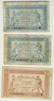 Franciaország/I. világháború/katonai kiadás 1917. 50c (2x), 1Fr (1x) T:II+,III