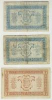 Franciaország/I. világháború/katonai kiadás 1917. 50c (2x), 1Fr (1x) T:II+,III