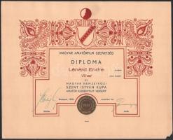 1938 Bp., Lénárd Endre - Vihar, Magyar Amatőrfilm Szövetség diploma