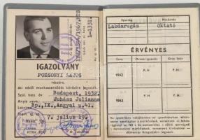 Pozsonyi Lajos (1932-2010) egykori labdarúgó, válogatott jégkorongozó, fotóriporter személyes anyaga...