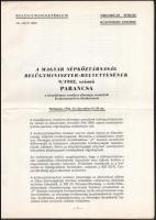 1982 A Magyar Népköztársaság Belügyminiszter-helyettesének 9/1982. számú parancsa a társadalomra ves...