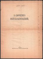 1970 A Cionizmus osztálylényegéről 6 p.