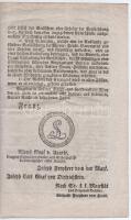 Ausztria / Bécs 1807.07.23. I. Ferenc pátense a bécsi városi bankócédulák átváltásáról, mellékelve e...