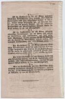 Ausztria / Bécs 1807.07.23. I. Ferenc pátense a bécsi városi bankócédulák átváltásáról, mellékelve e...