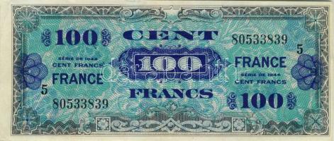 Franciaország/II. világháború/katonai kiadás 1944. 100Fr T:II
