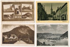 6 db RÉGI erdélyi város képeslap: Dés, Ada Kaleh, Déva, Brassó, Kolozsvár / 6 pre-1945 Transylvanian town-view postcards: Dej, Deva, Arad, Brasov, Cluj, Ada Kaleh