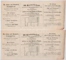 Budapest / Pest 1873. "Jótékonyczélú Sorsjegy - Az uj-pesti kath. templom felépítésére" 50...