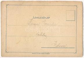 Magyar népviselet. Nagy alakú képeslap, Kanitz C. és fiai kiadása / Hungarian folklore (17,7 x 12 cm...