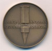 Lapis András (1942-) 1984. "A magyar pénzverés kezdete" bronz emlékérem (42,5mm) T:1- Adamo EM2