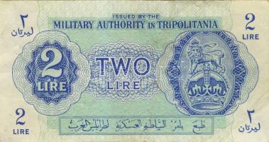 Líbia/II. világháború/angol megszállás/katonai kiadás 1943. 2L T:II-