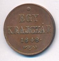 1848. 1kr Cu T:2 kis karc Adamo B1