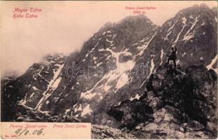 1906 Tátra, Magas-Tátra, Vysoké Tatry; Ferenc József-csúcs. Franz Pietschmann No. 1595. / Stít Frantiska Jozefa / Franz Josef-Spitze / mountain peak (EK)