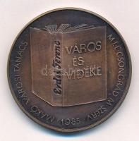 Fritz Mihály (1947-) 1985. "75 éve született Erdei Ferenc / MÉE Csongrád-Makó" bronz emlék...