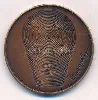 Lapis András (1942-) 1984. "Lecek - HNF / Vasarely" bronz emlékérem (42,5mm) T:1-