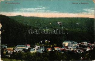 1918 Trencsénteplic, Trencianske Teplice; látkép. Ondreicska Fábián kiadása / general view (szakadás / tear)