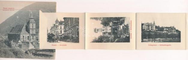 Brassó, Kronstadt, Brasov; Fekete templom. leporellólap 10 képpel / Schwarze Kirche / church. lepore...