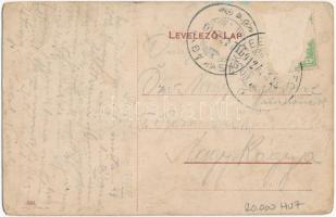 1912 Feketeerdő, Padurea Neagra (Élesd, Alesd); üveggyár, igazgató lak, üvegszállító autó, utca rész...