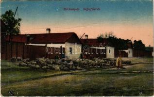 1918 Hortobágy, Birkanyáj, magyar folklór. Vasúti levelezőlapárusítás. Erdélyi udv. fényképész felvétele (fa)