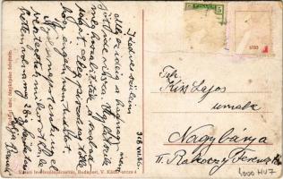 1918 Hortobágy, Birkanyáj, magyar folklór. Vasúti levelezőlapárusítás. Erdélyi udv. fényképész felvé...