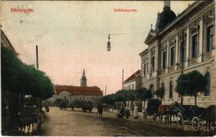 1913 Esztergom, Széchenyi tér, lovaskocsi. Grószner B. kiadása (r)