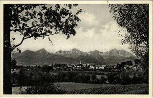 Tátra, Magas-Tátra, Vysoké Tatry; od Popradu / látkép Poprád felől. Foto Bresel / general view