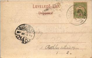 1905 Crikvenica, Cirkvenica; kikötő, hajó / port, ship (lyuk / pinhole)