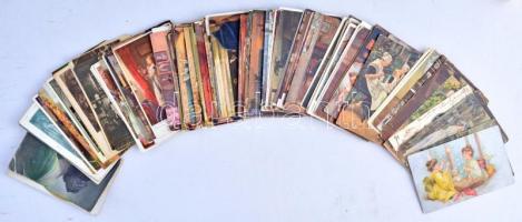 125 db régi festmény képeslap