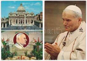 XI. Pius pápa képeslap + 10 db modern, pápákat ábrázoló képeslap