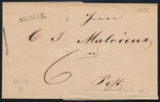 1837 Portós levél / Unpaid cover "NEUSOHL" - Pest