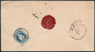 ~1868 5kr + sérült 10kr ajánlott borítékon / 5kr + damaged 10kr on registered cover "ILLAVA&quo...