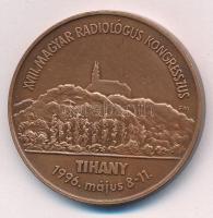 1996. XVIII. Magyar Raidológus Kongresszus - Tihany 1996. május 8-11 / 100 éves a magyar radiológia kétoldalas, bronz emlékérem (42,5mm) T:1-