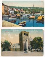 14 db RÉGI külföldi képeslap / 14 pre-1945 European town-view postcards