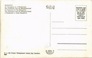 Budapest, Országház, Újlipótváros és Margitsziget. A m. kir. állami térképészeti intézet légi felvét...