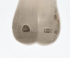 Ezüst(Ag) antik tejes merőkanál, jelzett, h: 21 cm, nettó: 83 g