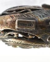 Ezüst (Ag) fácán formájú fogvájótartó, jelzett, m:6cm, nettó:26,7g