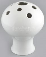 Herendi fehér mázas porcelán váza, jelzett, hibátlan, m: 22 cm