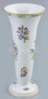 Herendi Viktória mintás, "trombita" váza, hibátlan, jelzett. M: 21,5cm
