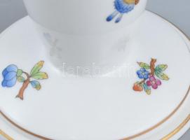 Herendi Viktória mintás, "trombita" váza, hibátlan, jelzett. M: 21,5cm