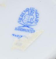 Herendi Viktória füles csokoládés csésze fedővel, kézzel festett, jelzett, hibátlan, h: 13 cm