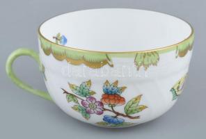Herendi Viktória mintás reggeliző készlet 1db, porcelán. Kézzel festett, jelzett, hibátlan. d: 16 cm